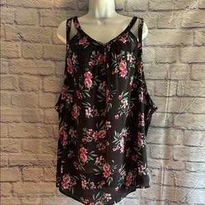 Torrid Pink and Red Sleeveless Blouse 5X